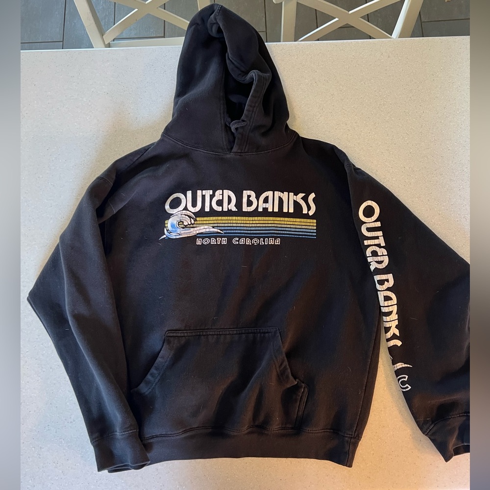 Outer Banks Authentic Black pull over hoodie medium